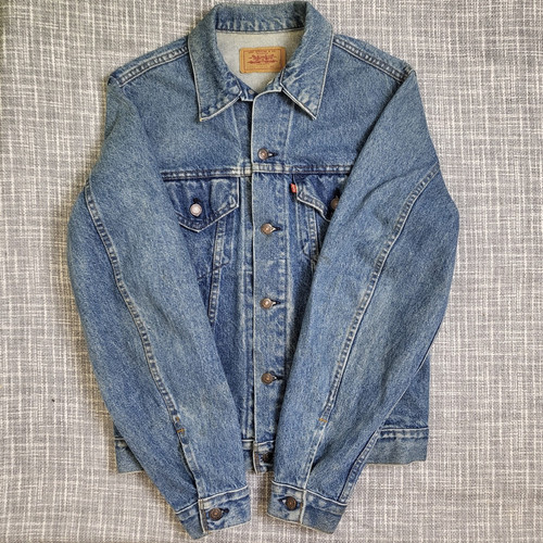 Vintage Levi's Jeansjacke Trucker Red Tag 71506-0214 Baumwolle Made in USA Herren 40 L - Bild 10 von 13