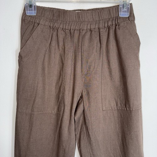 Pact Women's Organic Cotton Hemp Blend Pants-Elastic Waist-Brown-XS - Picture 3 of 10