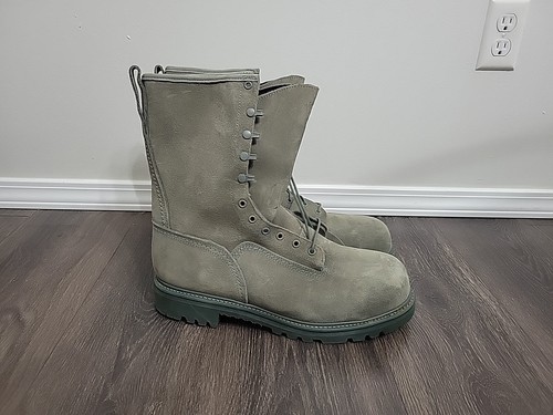Hoffmans SG10PowerX Sage Powerline Steel Toe 10" Leather Lineman Boots 13 New  - Picture 1 of 7