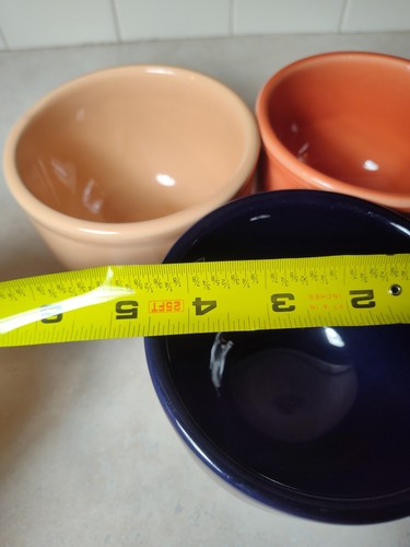 Fiestaware Jumbo Chili Soup Bowl 4.75 x 3.5" Set of 3 USA EUC - Picture 3 of 5