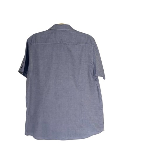 Ted Baker Men's Wallo Shirt Oxford Short Sleeve Blue size Large Casual - Picture 4 of 12