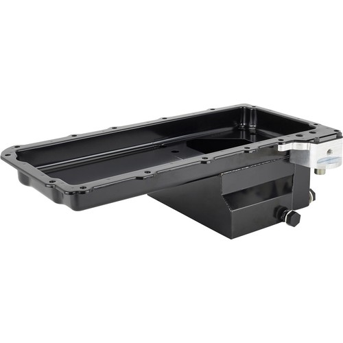 LS Swap Conversion Low Profile Oil Pan, OEM Filter Location Black - Picture 2 of 18