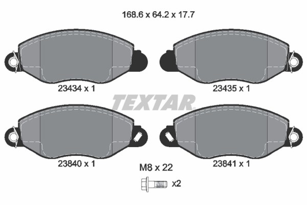 Bremsbelagsatz Scheibenbremse Textar 2343401 FüR Ford Transit Tourneo Bus F_E_-image