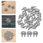  24pcs Cable Clamp 1/8 Inch: Wire Rope Clamp - U Bolt Saddle Fastener -