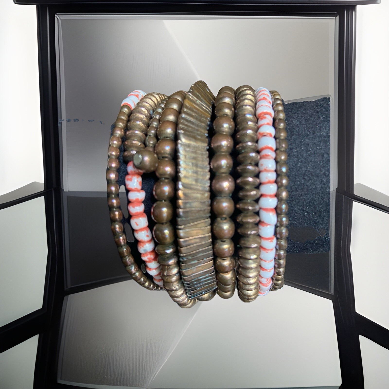 vintage copper memory wire bracelet - image 5