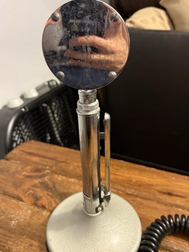 Vintage Astatic Corp. Model D-104 Chrome Lollipop Microphone on T-UG8 WORKS GOOD - Zdjęcie 4 z 4