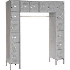 Global Industrial 16 Person Locker 12 x18x12 Unassembled Gray