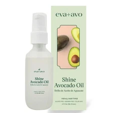 eva+avo Shine Avocado Oil 2 oz Anti-Frizz Hair Serum Spray for Curly Hair