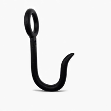 Matte Black Metal Fishing Eye Wall Hook Key Towel Coat Dog Leash Hanger 5 Inch