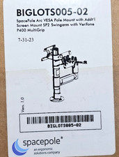 Spacepole Arc VESA 75/100 Display Screen Mount SPV3306 + Verifone P400 Multigrip