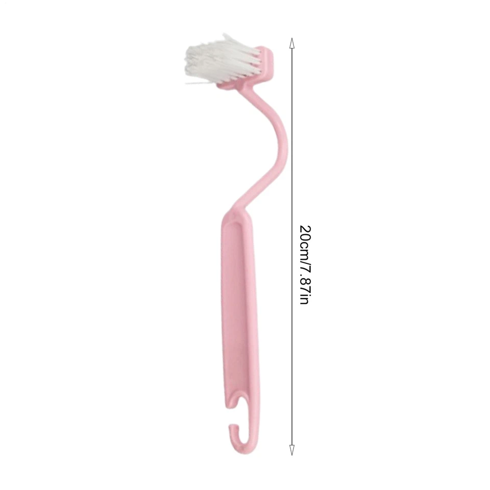 Cepillo de borde de inodoro suave en forma de S 3 piezas para inodoros cocinas baños 20,5x3,3x4 cm Foto 4 de 4