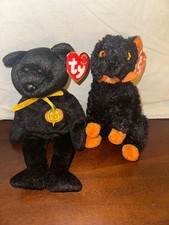 Ty Beanie Baby Haunt 2000, Fraidy The Black Holloween Cat 2000 With Tag Error
