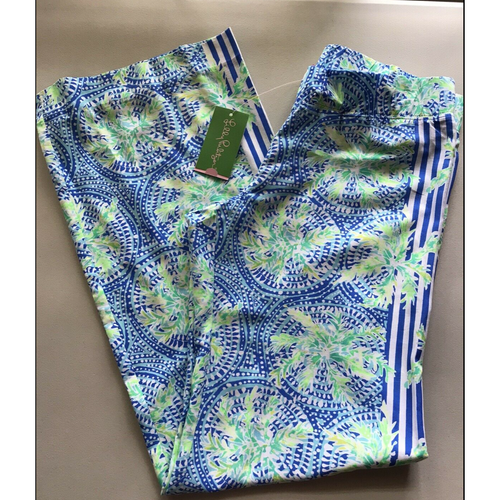 Lilly Pulitzer Bal Harbour Palazzo 33" Pants Bennet Blue Tropic Like Small $128 - Picture 2 of 9