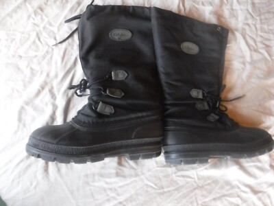 Cabelas Mens Size 7 Black snowboots Pre Owned