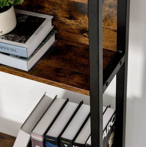 Corner Computer Desk Large Industrial Workstation Vintage Rustic L-Shaped Table - Picture 6 of 6