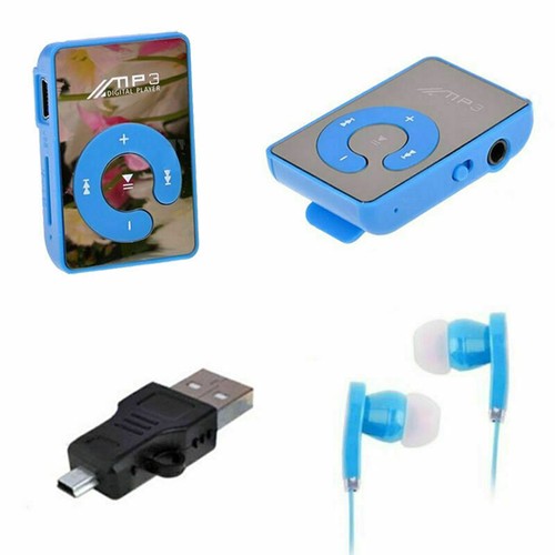 Mini Mirror Clip USB Digital Mp3 Music Player Card 8GB New Support✈ - Afbeelding 4 van 8