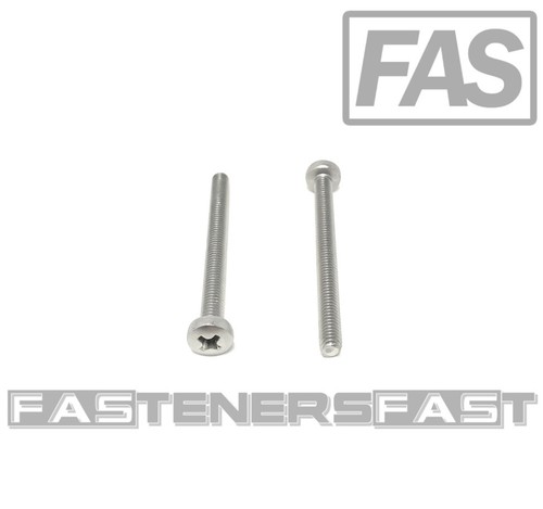 (25) M4-0.7 x45 Stainless Steel Phillips Pan Head Machine Screw DIN7985 A2 M4x45 - Picture 1 of 7