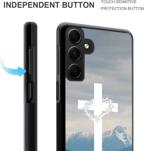 Hybrid Cover For Samsung A15 A16 S23 S24 S25 Ultra FE Christian Cross Live Jesus - Bild 13 von 25