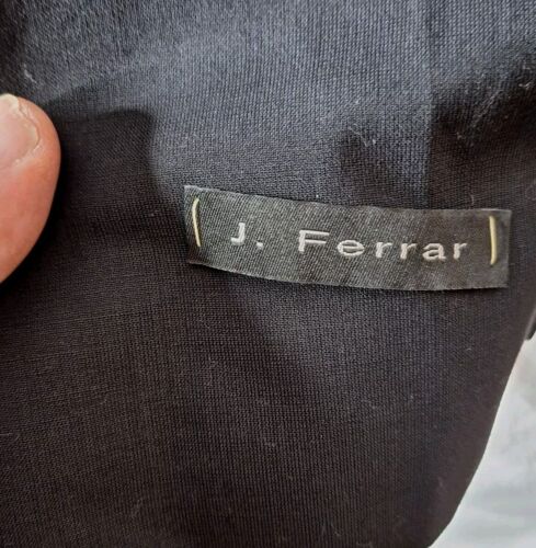 J. Farrar Sport Coat Blazer Mens 48R Black 3 Button Ventless Wool - Picture 2 of 10
