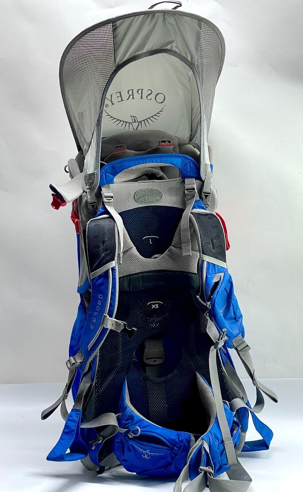 Osprey Poco Plus Sun Shade Child Carrier Backpack - Blue & Gray