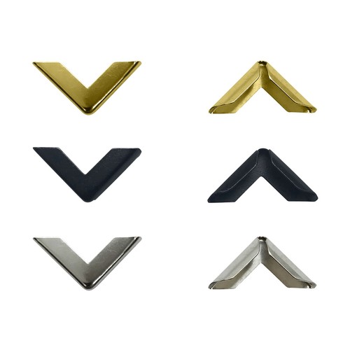 20 - 40 Stk. - Buchecken - silber, gold od. schwarz - 16 x 16 mm - Schutzecken - Bild 1 von 15