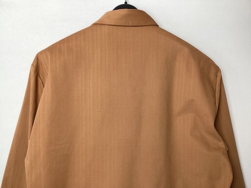 River Island Men Long Sleeve Herringbone Studio Shacket Shirt Dark Orange Medium - Picture 8 of 11