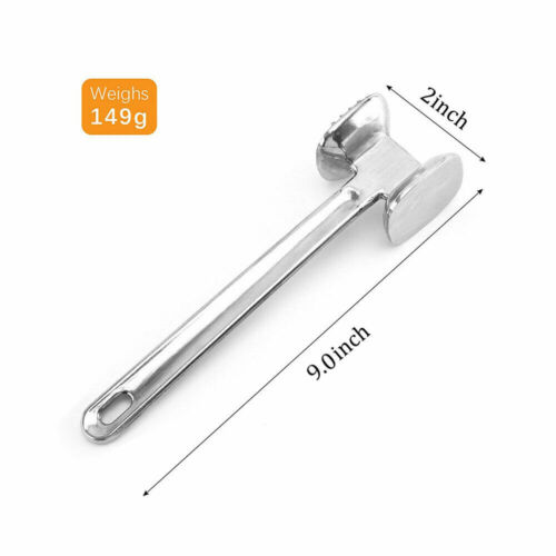 Martello bistecca bistecca mazza cibo 9" doppio lato manzo maiale utensile cucina - Foto 10 di 12