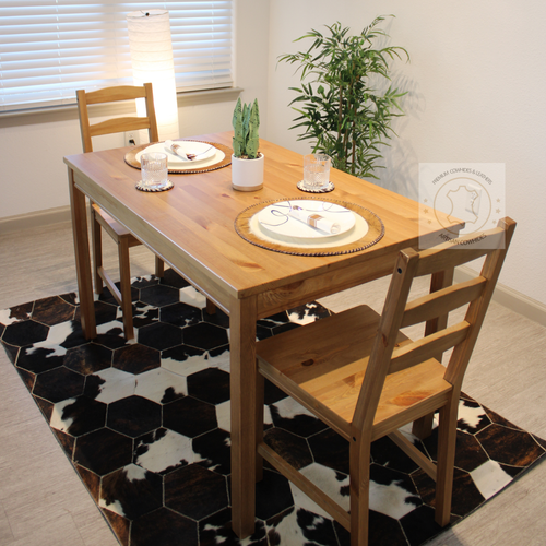 Manteles individuales de piel de vaca - Diseño Longhorn 12 de diámetro - 1 o en juego de 2, 4 o 6 - Imagen 6 de 8