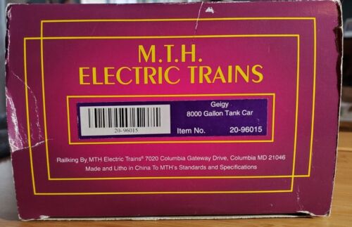 MTH Premier O Scale Trains Geigy Chemical 8000 Gallon Tank Car 20-96015. u1127 - Picture 2 of 5