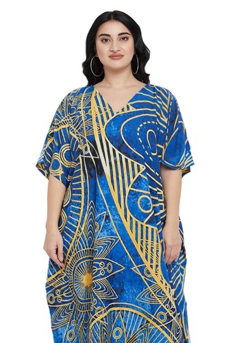 Womens Plus Size Kaftan Long Maxi Dress Beach Kimono Gown Caftan Christmas Gift - Picture 439 of 604