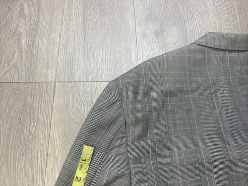 40R Burberry London Sport Coat Blazer Jacket Mini Houndstooth Pink Check Gray - Picture 12 of 15