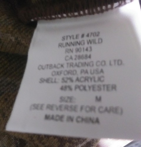 Outback Trading Company Women's Outdoor Warm Fleece Brown Jacket Medium NWT - Picture 6 of 10