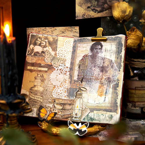 400 PCS Scrapbooking Supplies Vintage Scrapbook Paper Decorative Paper Bullet Co - Bild 7 von 7