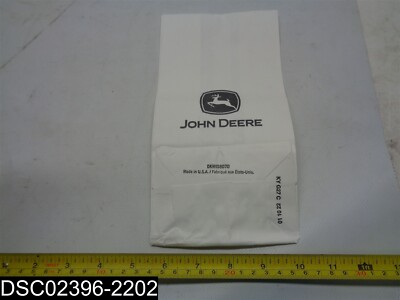 QTY=500 (2 Pkx X 250) 18558 John Deere White 9-1/2'' X 5'' x 3-1/4'' Paper Bags