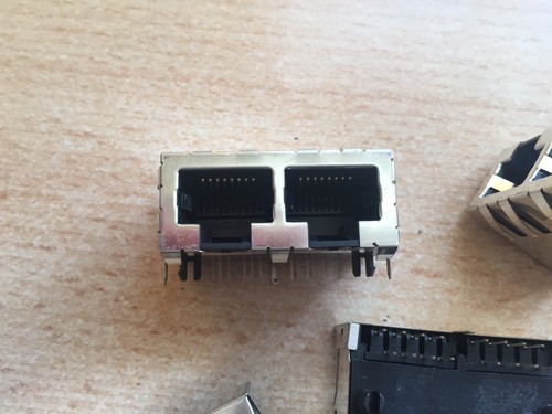 1x2 Ports RJ45 Modular PCB Jack Network 8P8C LAN Connector 5 pcs UK SELLER Z2007 - Afbeelding 2 van 4