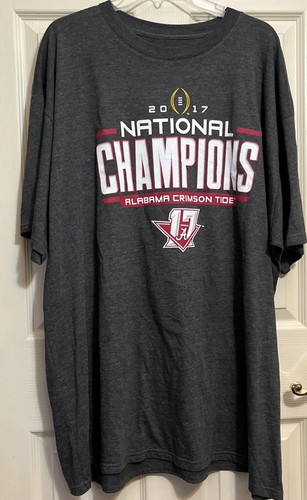 2017 Alabama Crimson Tide Football National Champions grau Herren 3XB Shirt