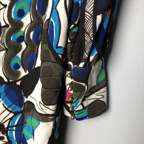 Vestido recto elástico Sievercute para mujer talla L multicolor abstracto estampado mariposa - Imagen 12 de 16