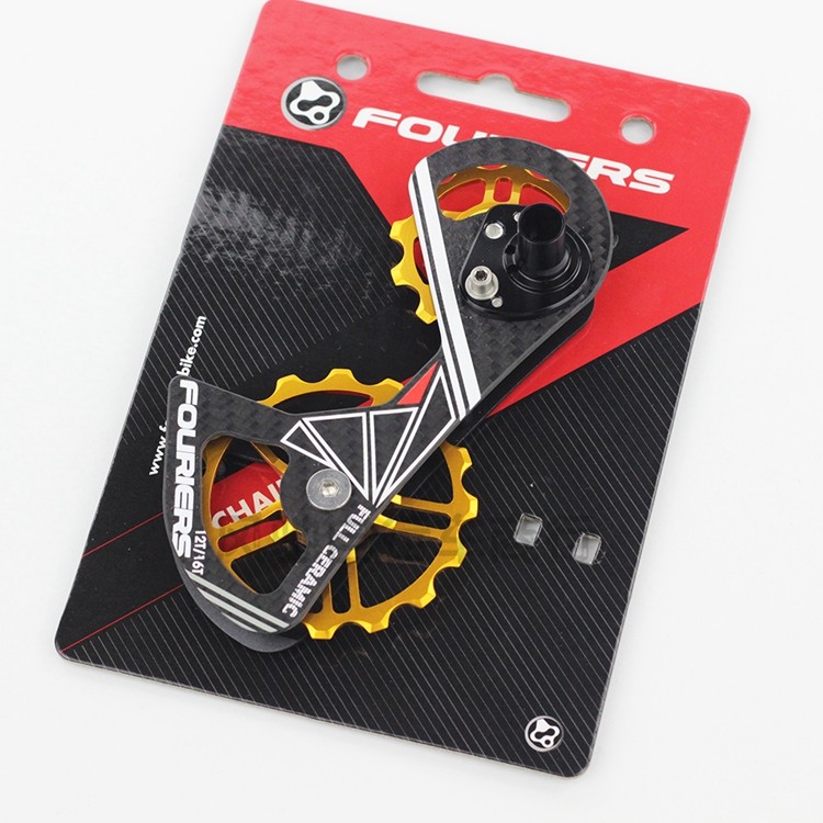 Desviador de carbono jaula Cerámica fouriers Polea FR da 9100 9070 Ultegra 6870 Yel Desviador de carbono jaula Cerámica fouriers Polea FR da 9100 9070 Ultegra 6870 Yel