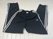 Adidas Wind Track Pants Women Black 3 Stripes Y2K XS.