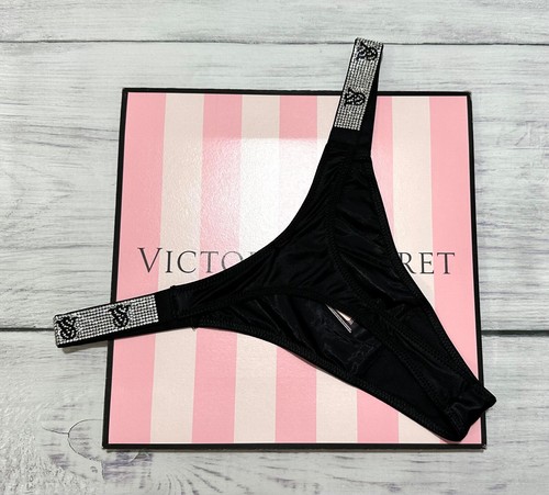 Victoria's Secret Shine Strap Thong Very Sexy Bling Panty Rhinestone - Picture 148 of 232