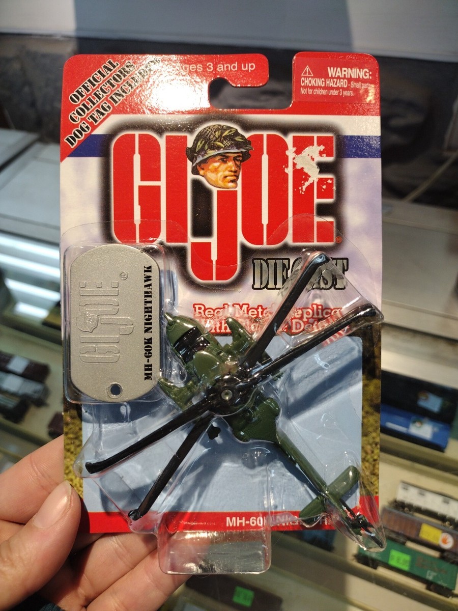 Hasbro GI Joe Series 1 MH-60K NIGHT HAWK HELICOPTER with Dog Tag