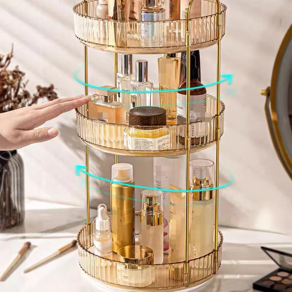 MODERNER-ONLINE-SHOP 1/2/3 Tier Rotating Storage Rack Makeup Perfume Display Holder Organizer Rack
