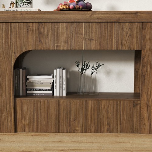 Console Table with Storage 54 Inch Entryway Table for Living Room 2-Tier Narrow - Picture 7 of 16