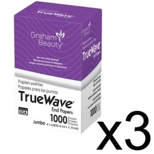 BEAUTY SALON GRAHAM HAIR PERM TRUE WAVE END PAPER 1000 SHEETS JUMBO 3 PACK
