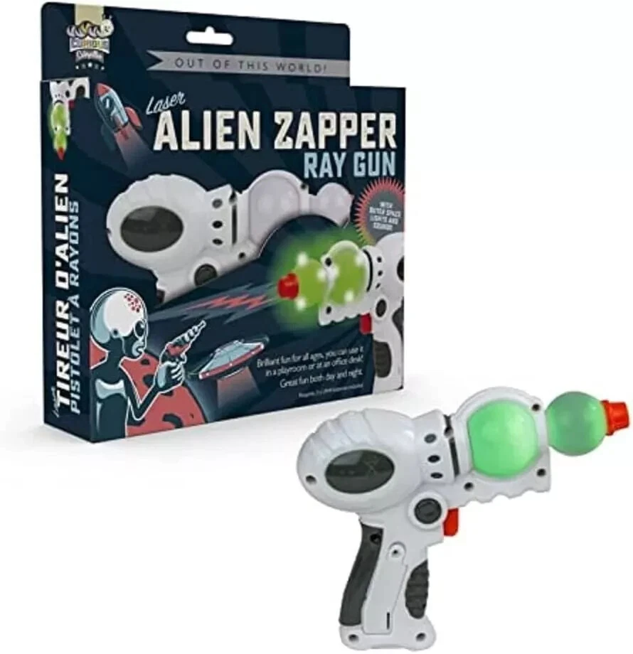 Pistola Alien Zapper Ray Effetti Luci e Suoni Giocattolo Spaziale per Bambini Riempi Calza - Immagine 4 di 4