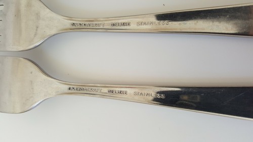 Lote de cubiertos de acero inoxidable Oneida Chateau tenedores de ensalada cucharas Oneidacraft Deluxe  - Imagen 4 de 5