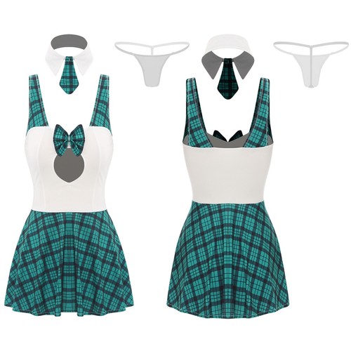 Damen Kostüme Halloween Kleid 3-teilig Dessous Party Set Valentinstag Outfit - Bild 2 von 20