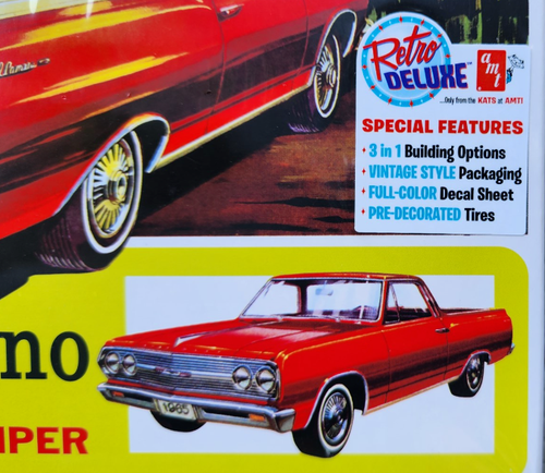 AMT 1/25 1965 CHEVY EL CAMINO PICKUP WITH CUSTOM CAMPER MODEL CAR KIT # 1364 F/S - Picture 13 of 20