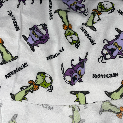 Vintage Nerdlucks 1996 Warner Bros Space Jam 45" X 115.5" Flannel Cotton Fabric - Picture 8 of 9