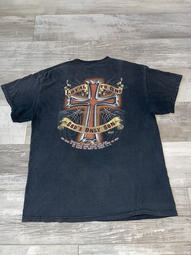 Vintage Kerusso Loyal To One Gods Only Son T-Shirt Y2K Christian Acts 4:12 Large - Picture 1 of 8